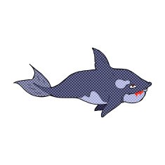 comic cartoon killer whale N3