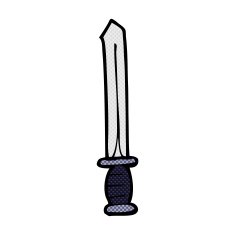 comic cartoon sword N13