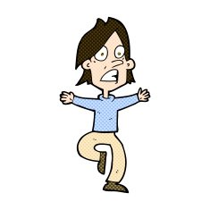 comic cartoon panicking man N6
