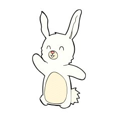comic cartoon happy rabbit N3
