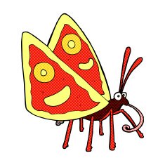 comic cartoon funny butterfly N3