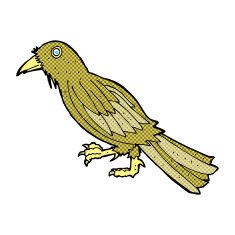 comic cartoon crow N4