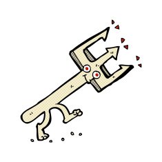 comic cartoon devil fork N3