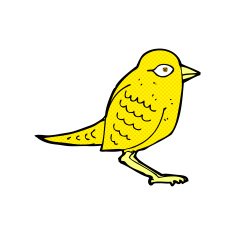 comic cartoon garden bird N9