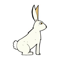 comic cartoon rabbit N23