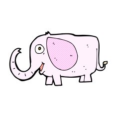 comic cartoon baby elephant N2
