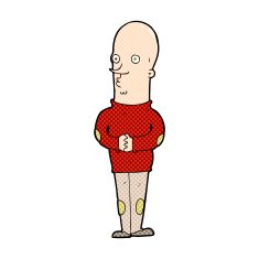 comic cartoon funny bald man N3