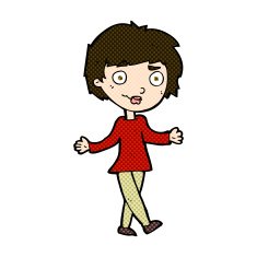 comic cartoon confused woman N25