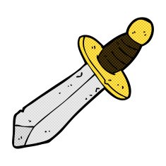 comic cartoon sword N14