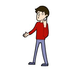 comic cartoon man asking question N13
