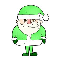 comic cartoon happy santa claus N8