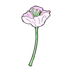 comic cartoon flower N74