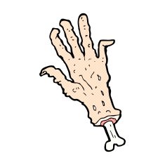 comic cartoon gross severed hand