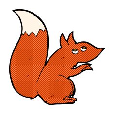 comic cartoon red squirrel N2