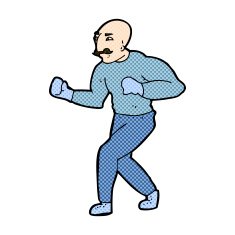 comic cartoon victorian boxer N2