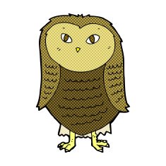 comic cartoon owl N21