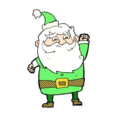 comic cartoon santa claus N51