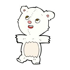 comic cartoon polar bear N7