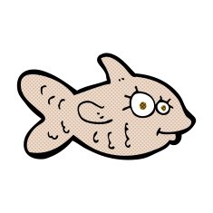 comic cartoon happy goldfish N2