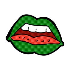 comic cartoon sexy halloween lips symbol N2