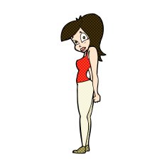 comic cartoon pretty woman N68
