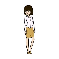 comic cartoon pretty businesswoman N3