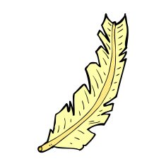 comic cartoon feather N13