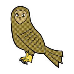 comic cartoon owl N22