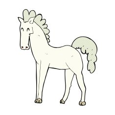 comic cartoon horse N10