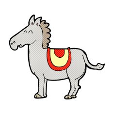 comic cartoon donkey N3