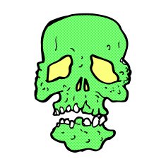 comic cartoon skull N8