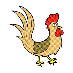 comic cartoon cockerel N7