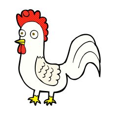 comic cartoon rooster N3