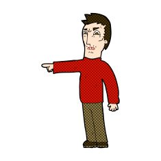 comic cartoon angry man pointing N3