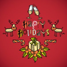 Sketch christmas card