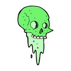gross halloween skull comic cartoon N3