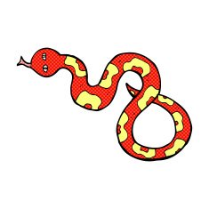 Comic cartoon snake N20 free image download