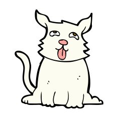 comic cartoon happy dog N19