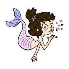 comic cartoon pretty mermaid N11