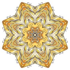 Round mandala kaleidoscopic lace ornamental background