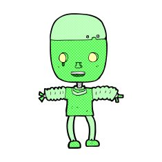 comic cartoon robot N44