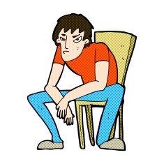 comic cartoon dejected man N3