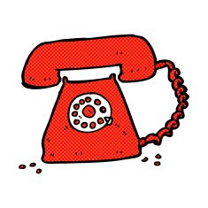 comic cartoon retro telephone