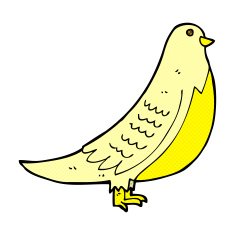 comic cartoon bird N63