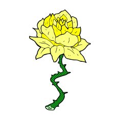 comic cartoon flower N76