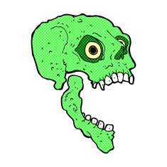 comic cartoon scary skull N8