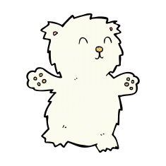 comic cartoon teddy bear N55