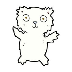 comic cartoon polar bear N8