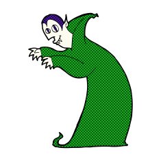 comic cartoon spooky vampire N3