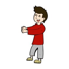 comic cartoon happy man N127